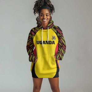 Custom Uganda Cricket Hoodie Dress Come On Cricket Cranes - African Pride