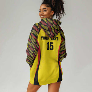 Custom Uganda Cricket Hoodie Dress Come On Cricket Cranes - African Pride