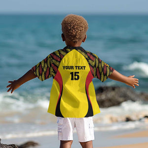 Custom Uganda Cricket Kid Hawaiian Shirt Come On Cricket Cranes - African Pride