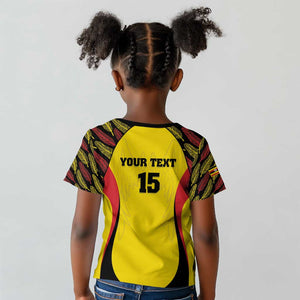 Custom Uganda Cricket Kid T shirt Come On Cricket Cranes - African Pride