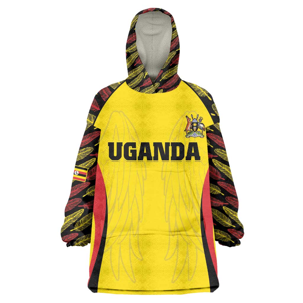 Custom Uganda Cricket Kid Wearable Blanket Hoodie Come On Cricket Cranes - African Pride