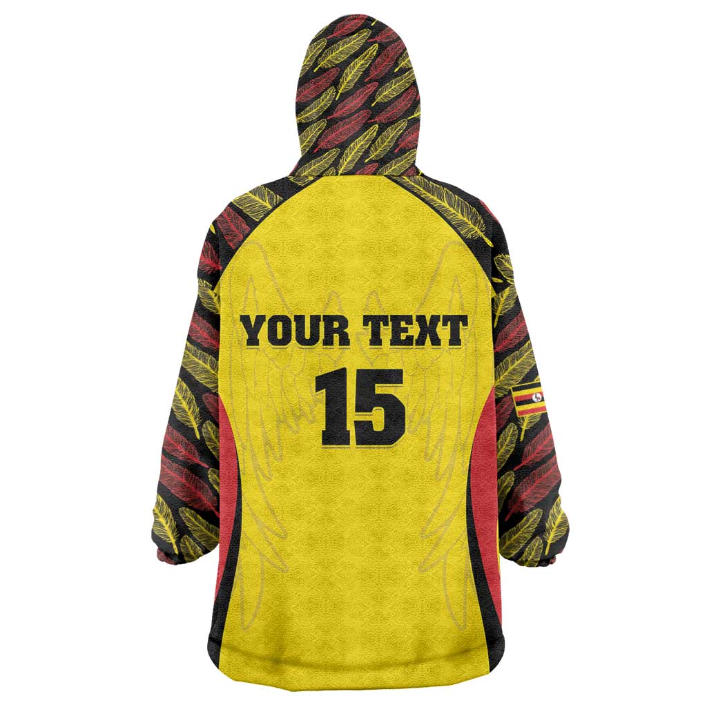 Custom Uganda Cricket Kid Wearable Blanket Hoodie Come On Cricket Cranes - African Pride