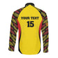 Custom Uganda Cricket Long Sleeve Button Shirt Come On Cricket Cranes - African Pride