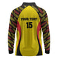 Custom Uganda Cricket Long Sleeve Polo Shirt Come On Cricket Cranes - African Pride
