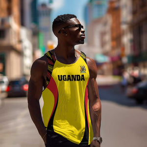 Custom Uganda Cricket Men Tank Top Come On Cricket Cranes - African Pride