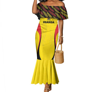 Custom Uganda Cricket Mermaid Dress Come On Cricket Cranes - African Pride