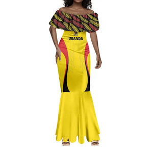 Custom Uganda Cricket Mermaid Dress Come On Cricket Cranes - African Pride