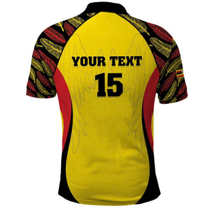 Custom Uganda Cricket Polo Shirt Come On Cricket Cranes - African Pride