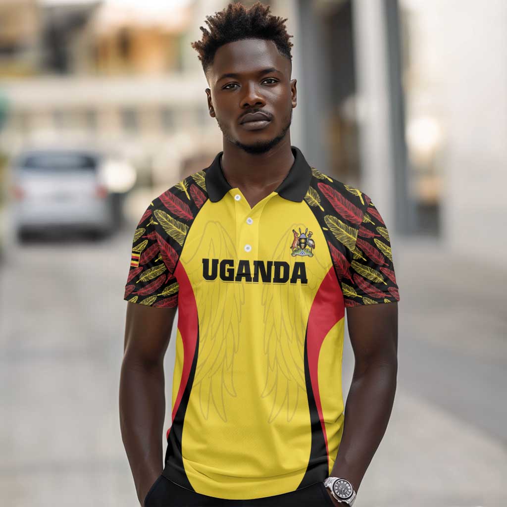 Custom Uganda Cricket Polo Shirt Come On Cricket Cranes - African Pride