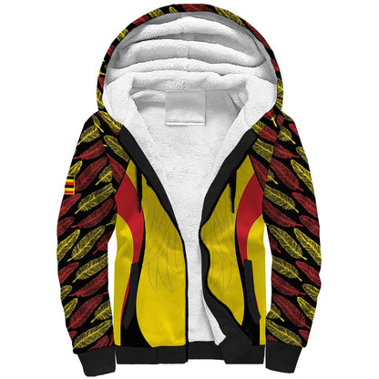 Custom Uganda Cricket Sherpa Hoodie Come On Cricket Cranes - African Pride