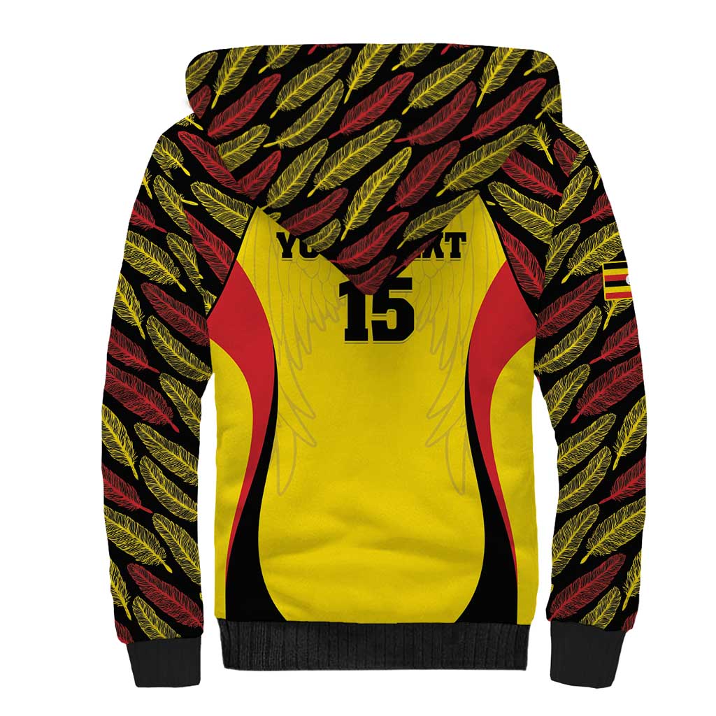 Custom Uganda Cricket Sherpa Hoodie Come On Cricket Cranes - African Pride