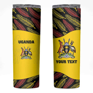 Custom Uganda Cricket Skinny Tumbler Come On Cricket Cranes - African Pride