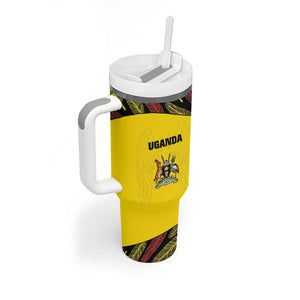 Custom Uganda Cricket Tumbler With Handle Come On Cricket Cranes - African Pride