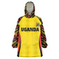 Custom Uganda Cricket Wearable Blanket Hoodie Come On Cricket Cranes - African Pride