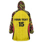 Custom Uganda Cricket Wearable Blanket Hoodie Come On Cricket Cranes - African Pride