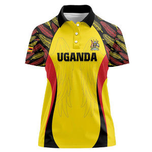 Custom Uganda Cricket Women Polo Shirt Come On Cricket Cranes - African Pride