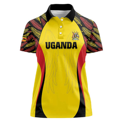 Custom Uganda Cricket Women Polo Shirt Come On Cricket Cranes - African Pride