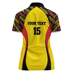 Custom Uganda Cricket Women Polo Shirt Come On Cricket Cranes - African Pride