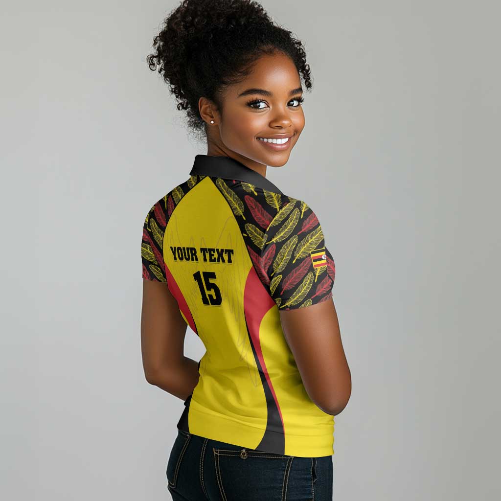 Custom Uganda Cricket Women Polo Shirt Come On Cricket Cranes - African Pride