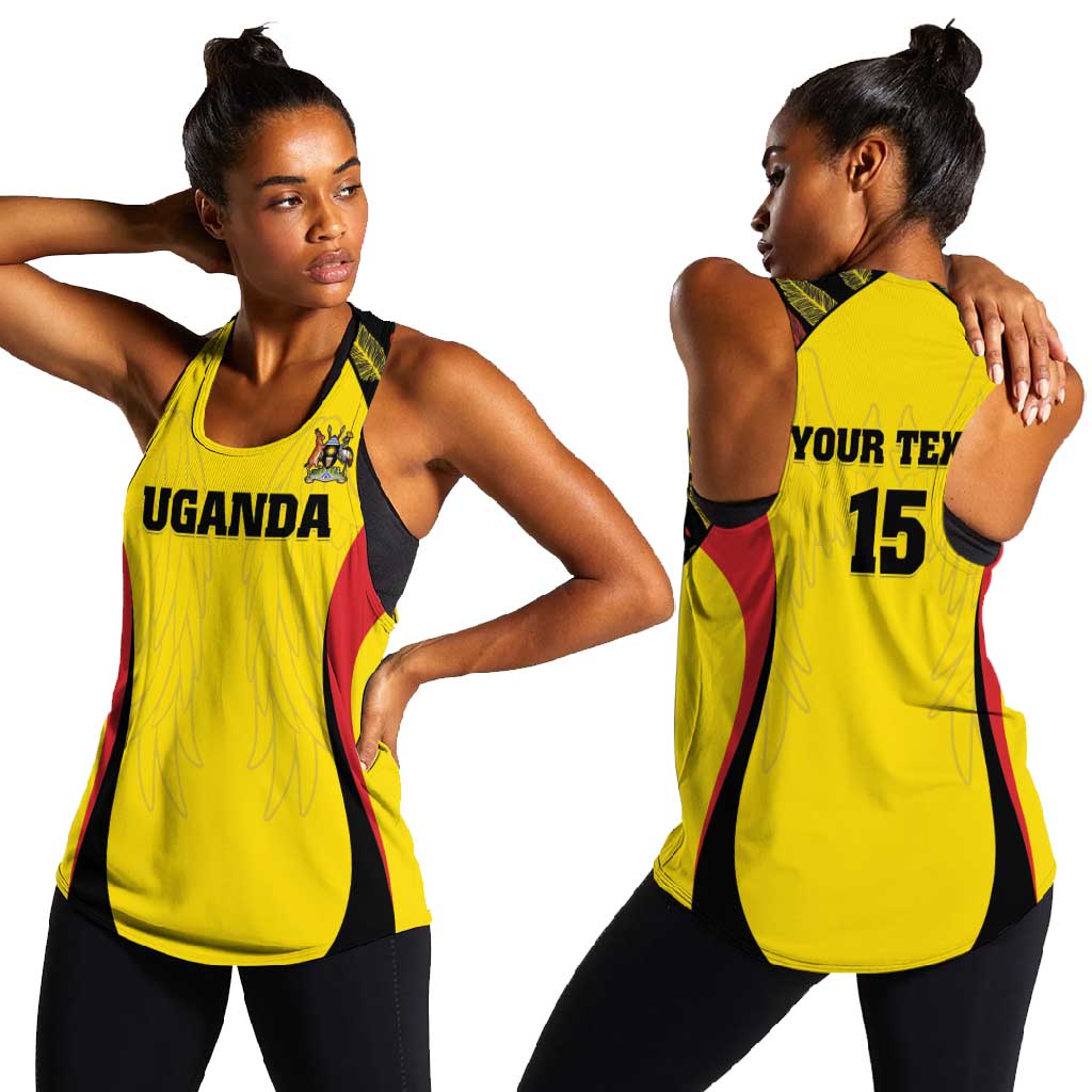 Custom Uganda Cricket Women Racerback Tank Come On Cricket Cranes - African Pride