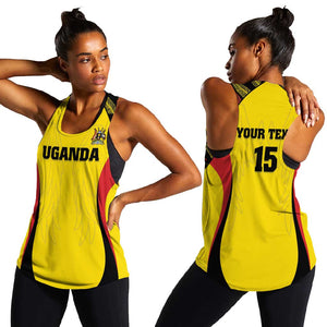Custom Uganda Cricket Women Racerback Tank Come On Cricket Cranes - African Pride