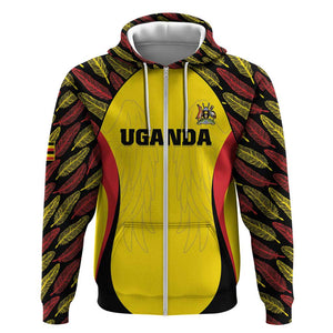 Custom Uganda Cricket Zip Hoodie Come On Cricket Cranes - African Pride