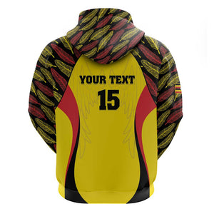 Custom Uganda Cricket Zip Hoodie Come On Cricket Cranes - African Pride