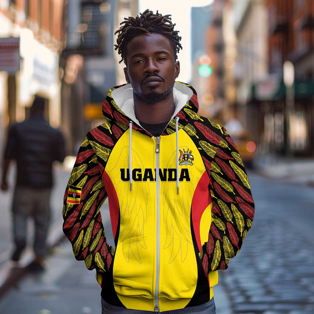 Custom Uganda Cricket Zip Hoodie Come On Cricket Cranes - African Pride