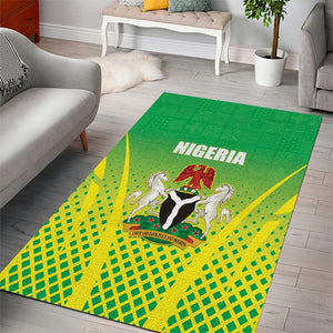Nigeria Cricket Area Rug Go Yellow Greens - African Pride