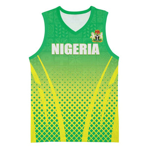 Custom Nigeria Cricket Basketball Jersey Go Yellow Greens - African Pride