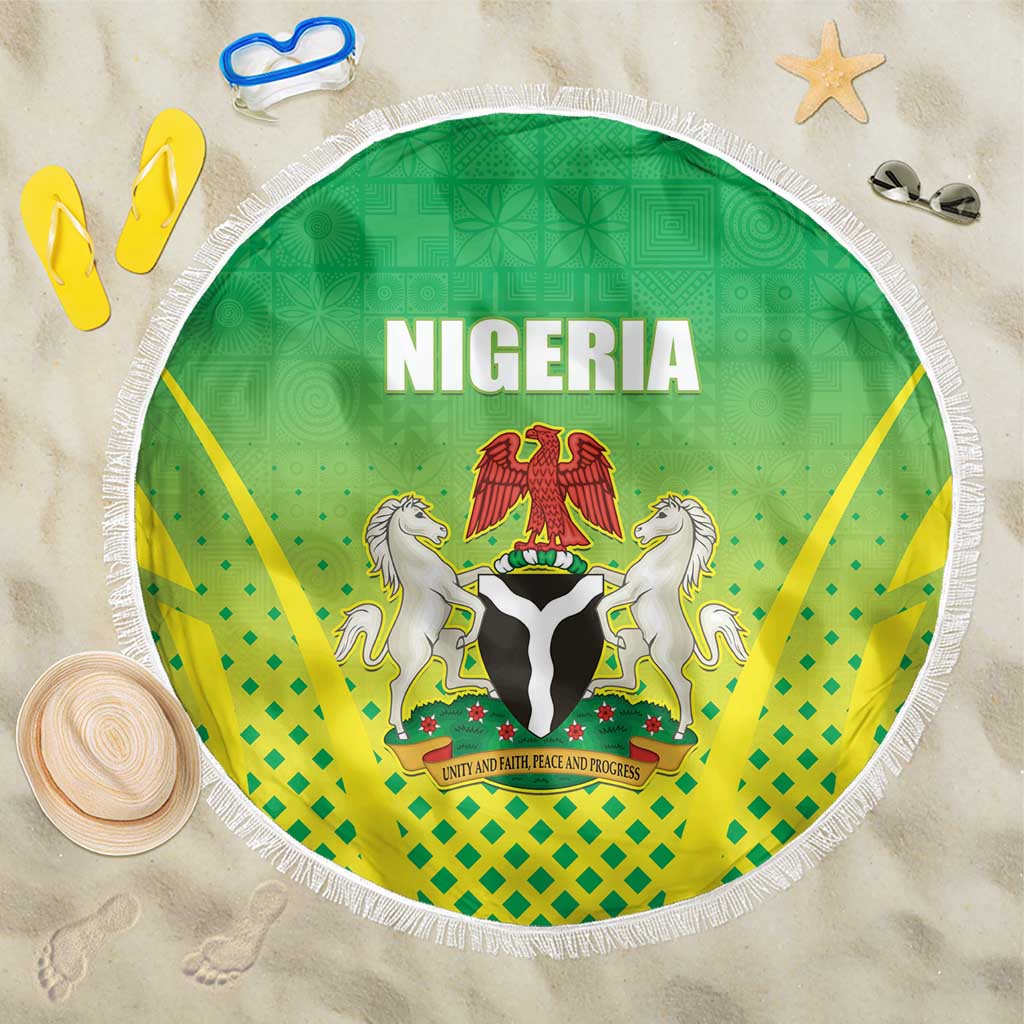 Nigeria Cricket Beach Blanket Go Yellow Greens - African Pride