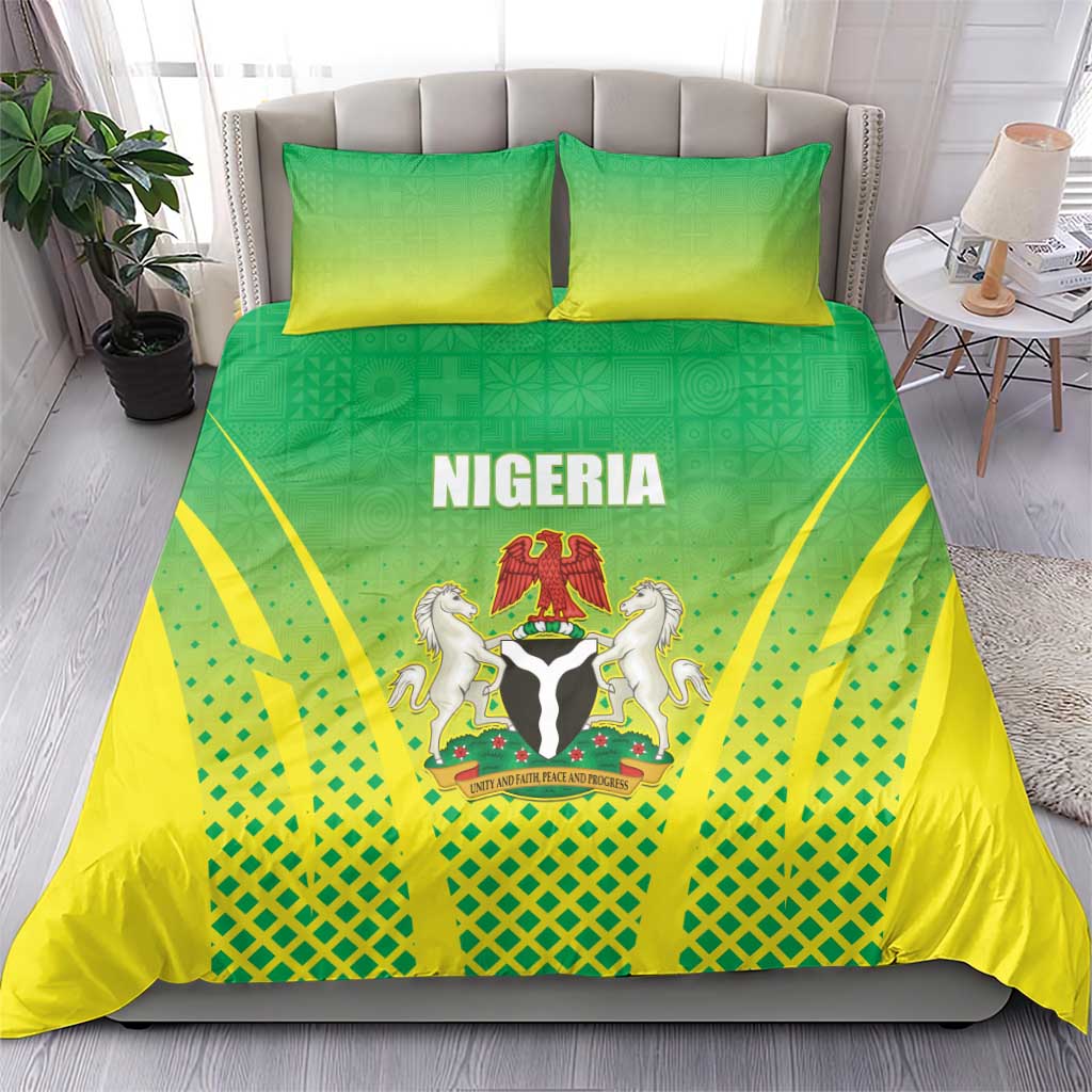 Nigeria Cricket Bedding Set Go Yellow Greens - African Pride