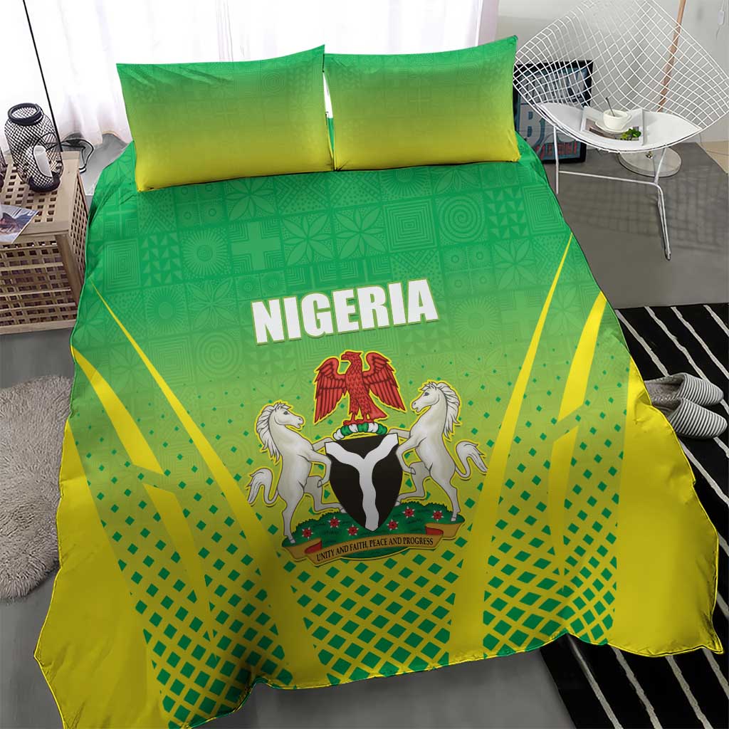 Nigeria Cricket Bedding Set Go Yellow Greens - African Pride