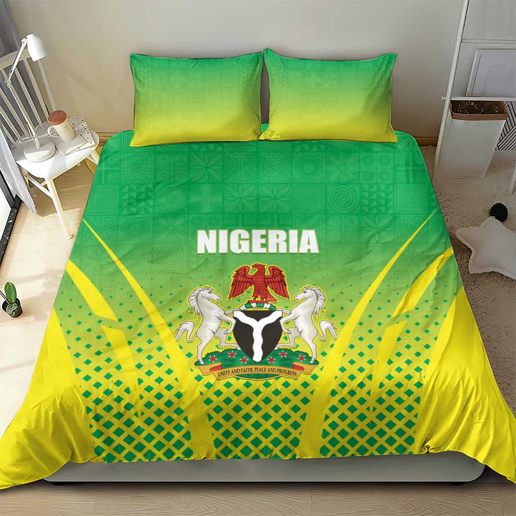Nigeria Cricket Bedding Set Go Yellow Greens - African Pride