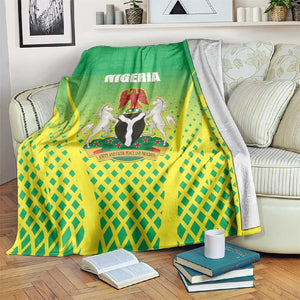 Nigeria Cricket Blanket Go Yellow Greens - African Pride