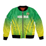 Custom Nigeria Cricket Bomber Jacket Go Yellow Greens - African Pride