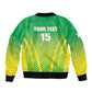 Custom Nigeria Cricket Bomber Jacket Go Yellow Greens - African Pride