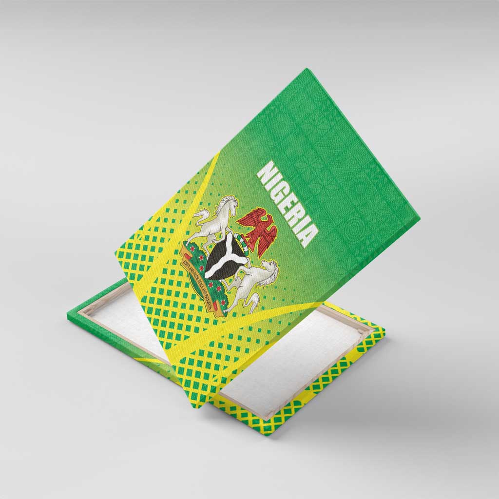 Nigeria Cricket Canvas Wall Art Go Yellow Greens - African Pride