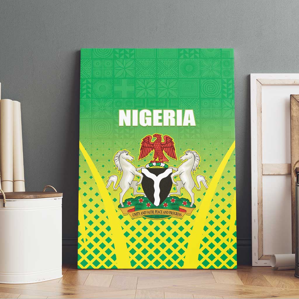 Nigeria Cricket Canvas Wall Art Go Yellow Greens - African Pride