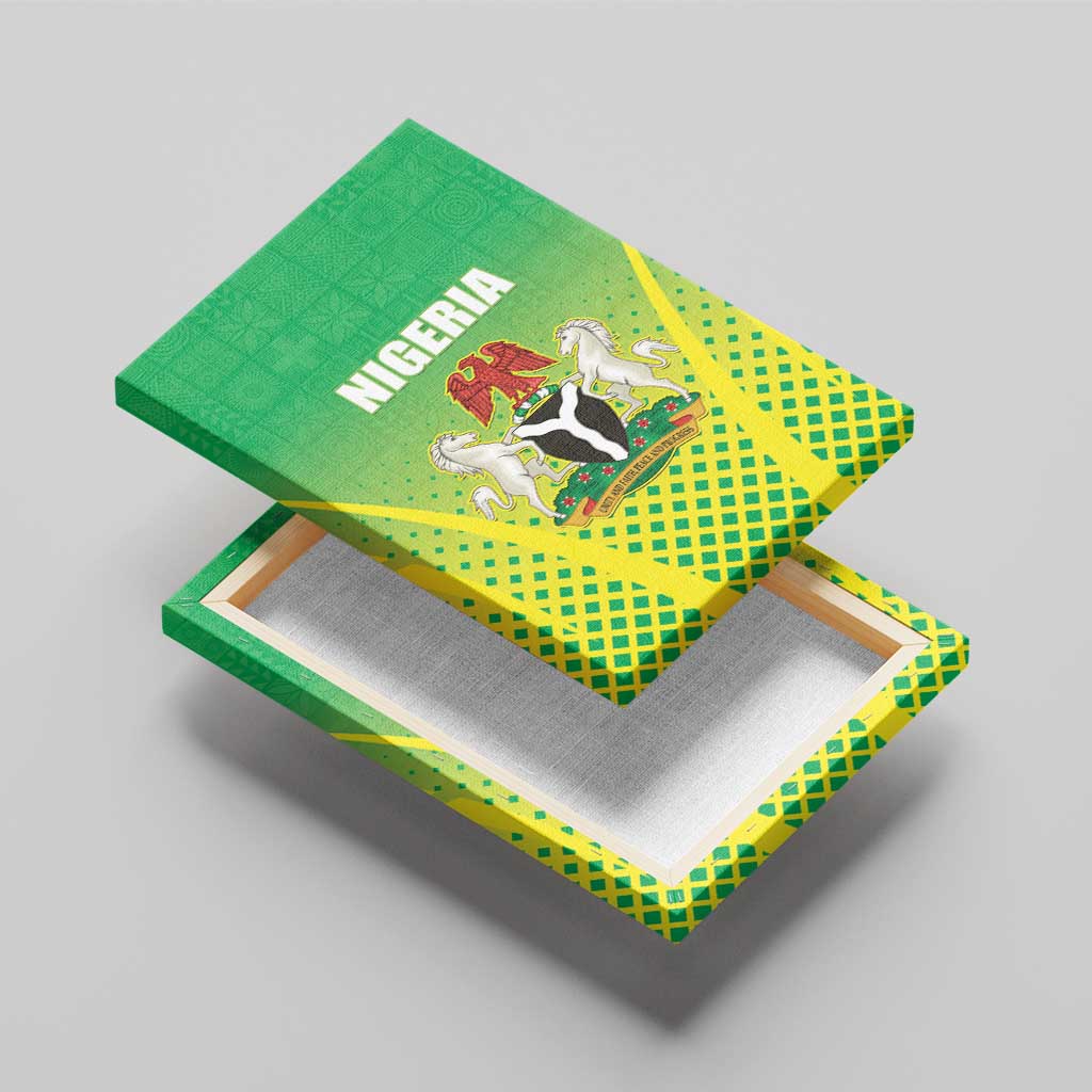 Nigeria Cricket Canvas Wall Art Go Yellow Greens - African Pride