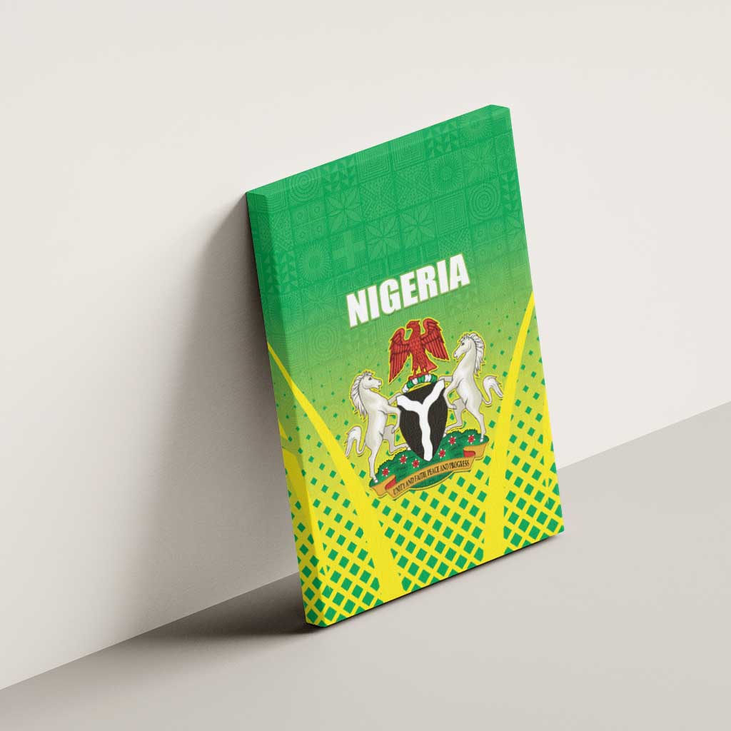 Nigeria Cricket Canvas Wall Art Go Yellow Greens - African Pride