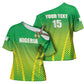 Custom Nigeria Cricket Cross Shoulder Shirt Come On Yellow Greens