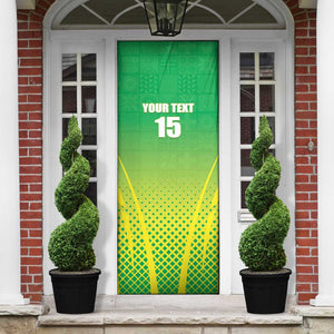 Custom Nigeria Cricket Door Cover Come On Yellow Greens