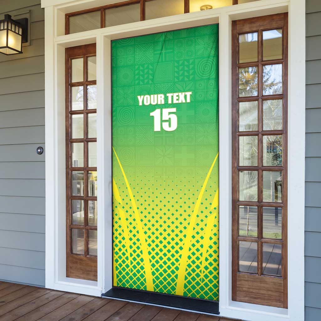 Custom Nigeria Cricket Door Cover Come On Yellow Greens