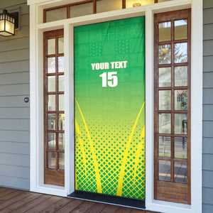 Custom Nigeria Cricket Door Cover Come On Yellow Greens