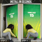 Custom Nigeria Cricket Door Cover Come On Yellow Greens