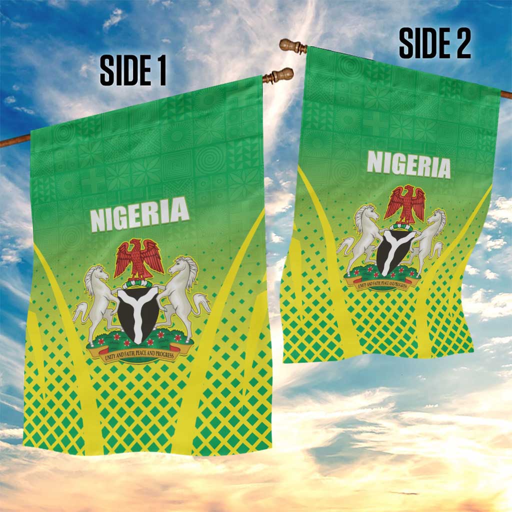 Nigeria Cricket Garden Flag Go Yellow Greens - African Pride