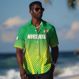 Custom Nigeria Cricket Hawaiian Shirt Go Yellow Greens - African Pride