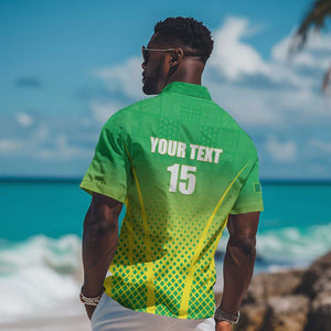 Custom Nigeria Cricket Hawaiian Shirt Go Yellow Greens - African Pride