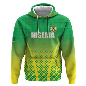 Custom Nigeria Cricket Hoodie Go Yellow Greens - African Pride
